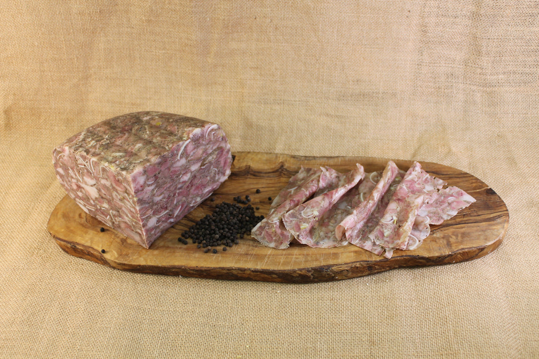 Coppa di testa - cotto artigianale di suino rosa - trancio sottovuoto 500 g. circa