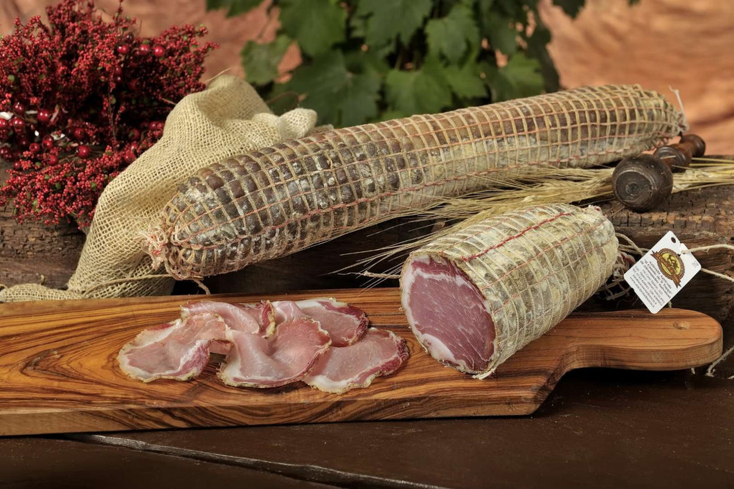 Lonzino -  stagionato artigianale di suino rosa - trancio sottovuoto 700 g. circa